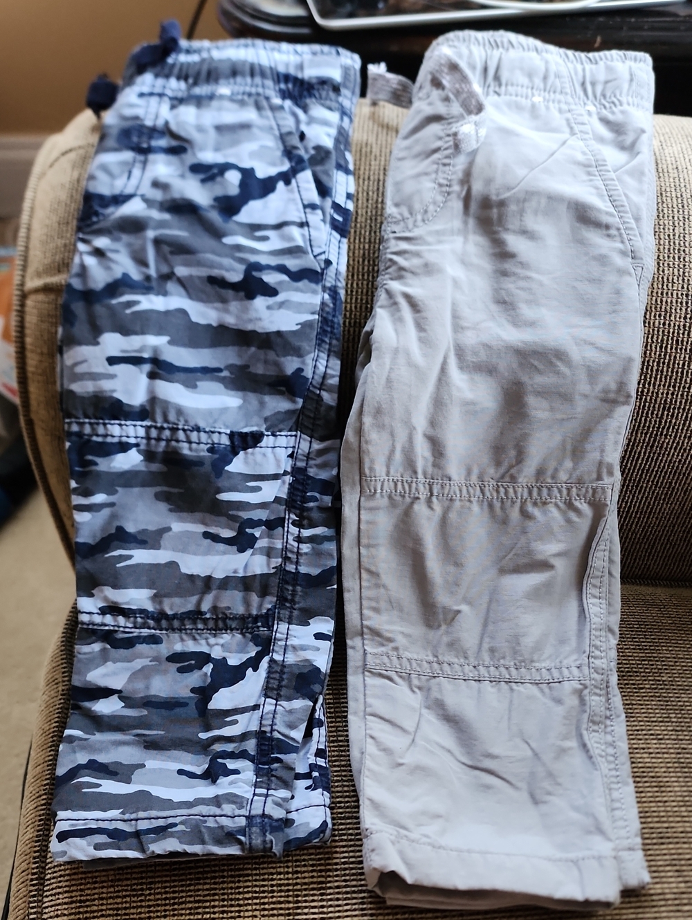 18-24 Months Gymboree Boys' Blue Camo Joggers & Light Gray Pants - 2-Pack